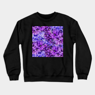 Violets in my garden, digital flower design Crewneck Sweatshirt